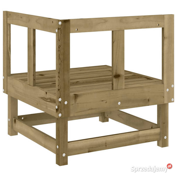 Ogrodowa sofa narożna impregnowane drewno