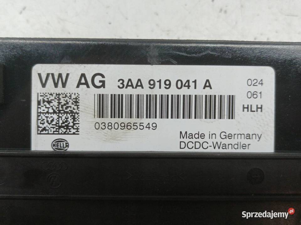 MODUŁ NAPIĘCIA 3AA919041A 0380965549 VW Rok produkcji 2015