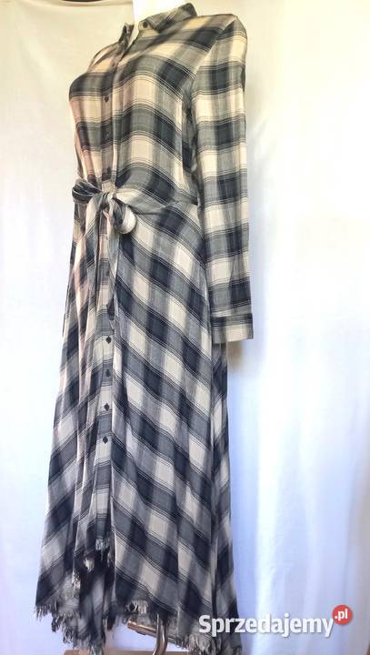 sukienka długa KRATA długi rękaw r 38 Slim BOHO Białystok
