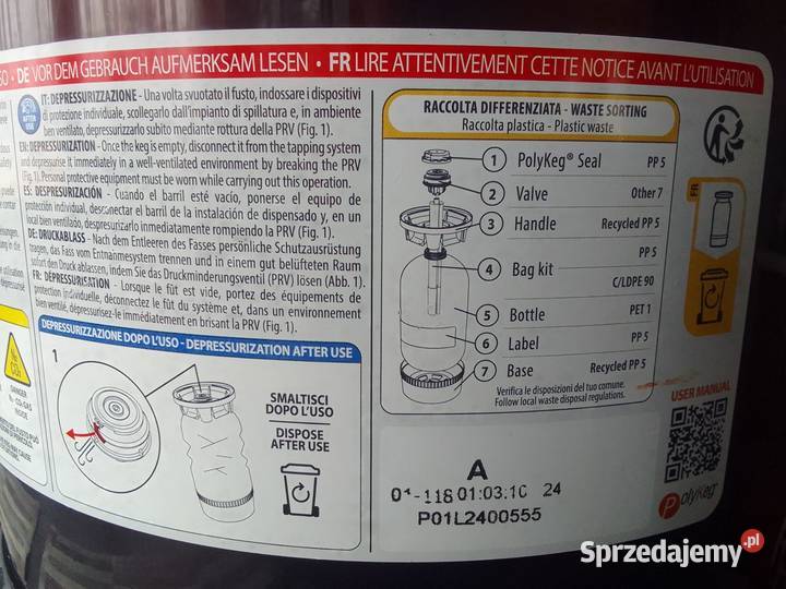 Gąsior Butla Balon PolyKeg 24l Beczka Pozostałe zachodniopomorskie Rewal sprzedam