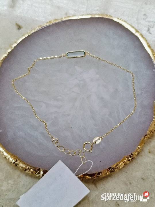 Złota Nowa bransoletka z cyrkonią dł1719pr375 Wałcz