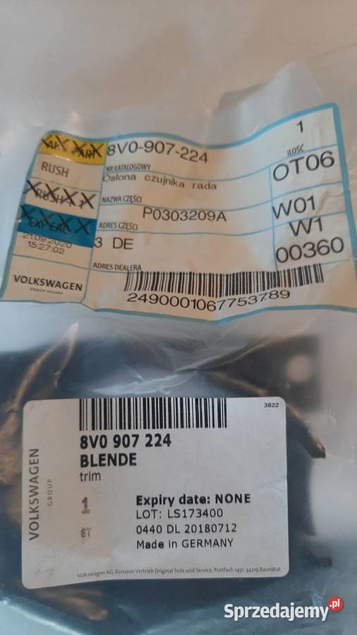 Osłona radaru acc okrągłego audi a3 i inne z Lublin sprzedam