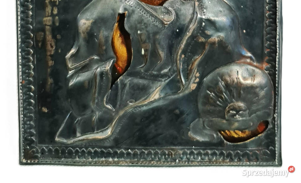 Ikona Jezus Chrystus Władca Świata srebro 0336 Malarstwo Warszawa