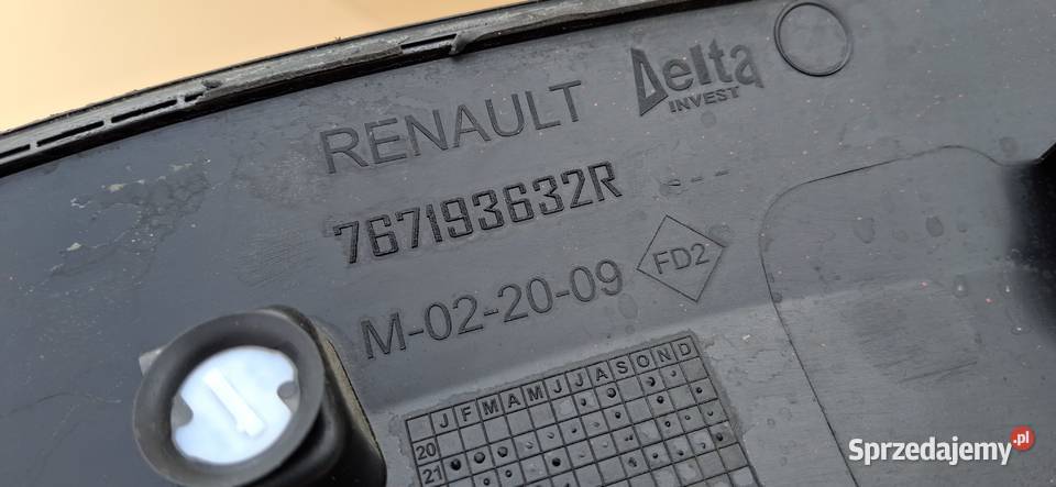 DACIA JOGGER LISTWA NAKŁADKA BŁOTNIKA LEWY TYŁ Listwy i nakładki Karoseria Bieleń