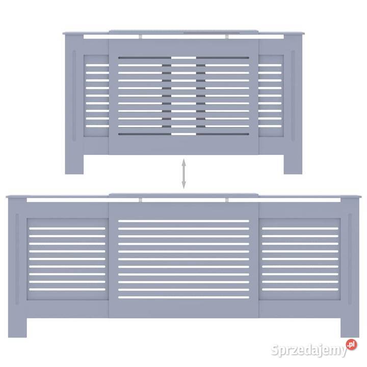 vidaXL Osłona na kaloryfer MDF szara 205
