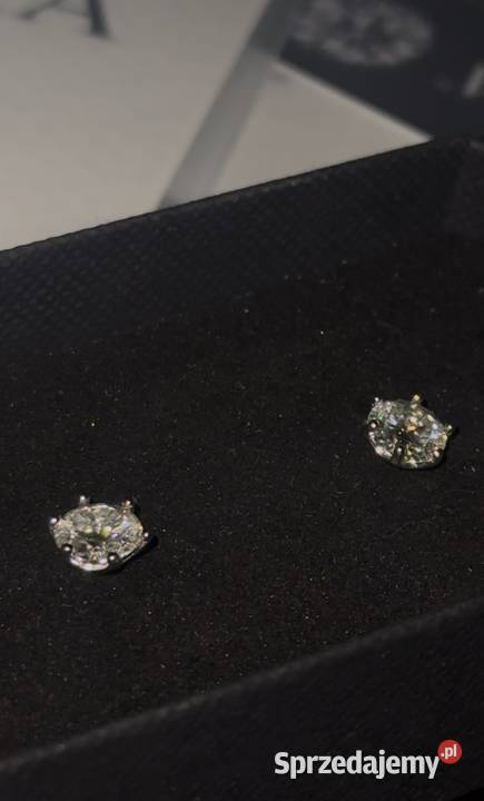 Kolczyki moissanite earrings sztyfty vvs1 srebro Bielany Wrocławskie sprzedam
