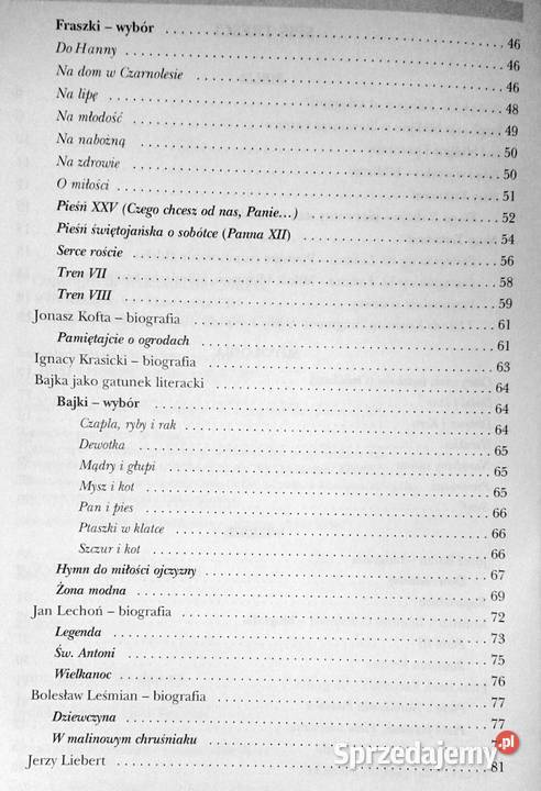 Powtórka z literatury kl 1 Barbara Włodarczyk lubelskie Chełm sprzedam