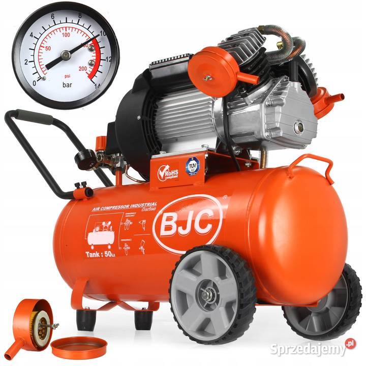 KOMPRESOR sprężarka BJC 50L 3 HP 2 tłoki 10 BAR