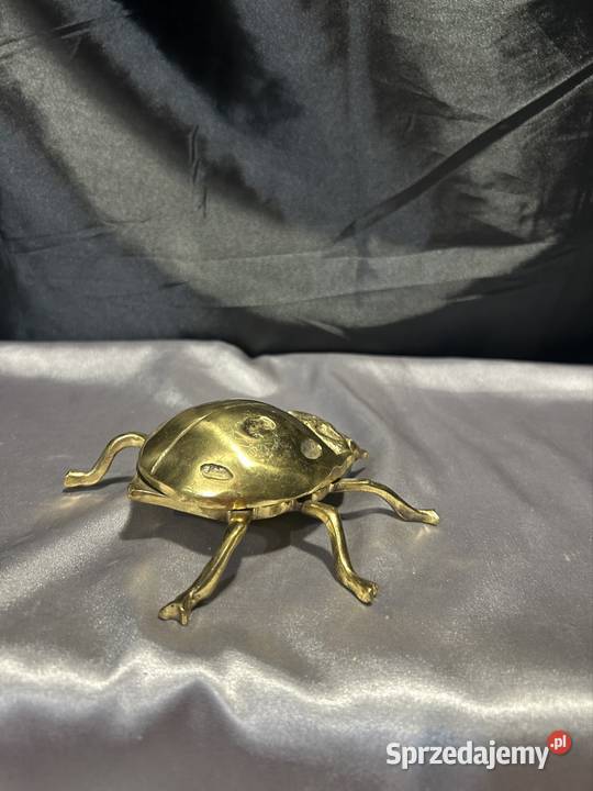 Biedronka z mosiądzu popielniczka śląskie Kozy