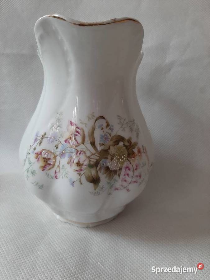 Porcelanowy ręcznie malowany mlecznik niemiecki Inowrocław