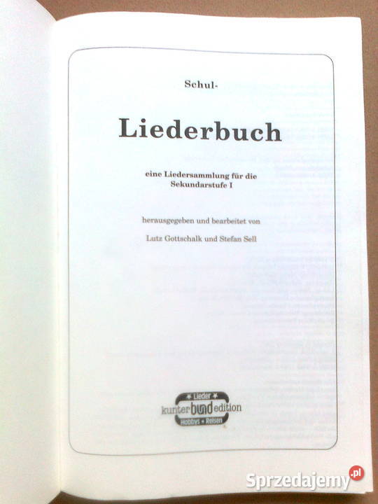 Schlerliederbuch Gottschalk Sell Książki do nauki języka obcego mazowieckie Warszawa