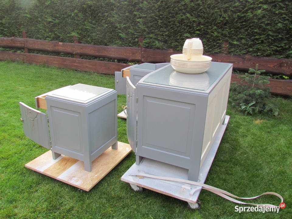 stara komodaszafki nocne dąb shabby rozjaśniony Stepnica