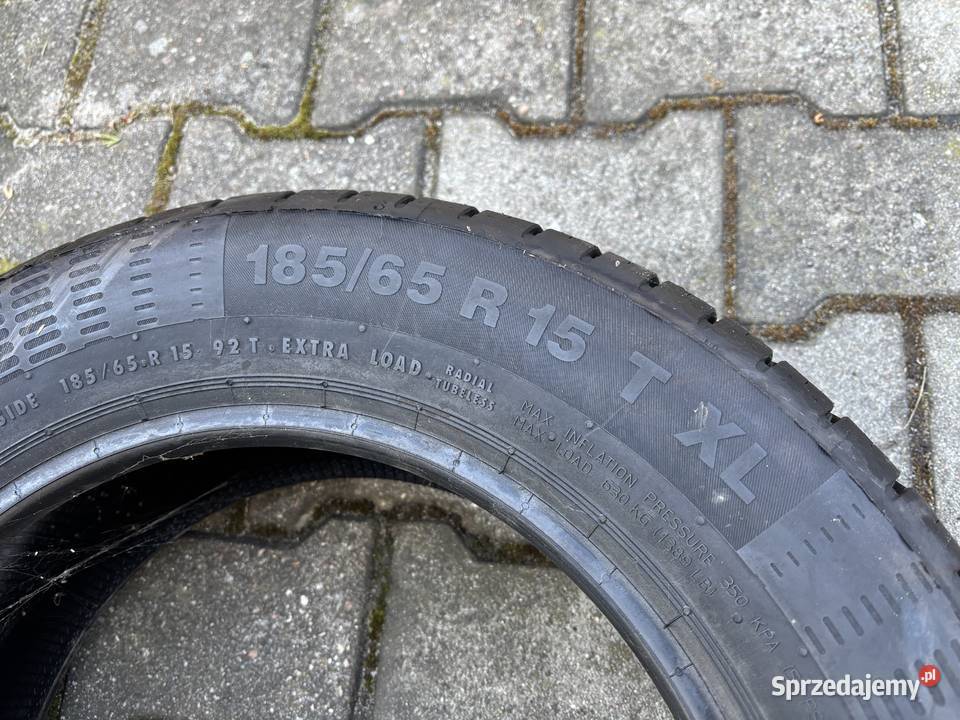 4 sztuki opony Continental 1856515 super stan 15cale Samochodowe Opony i felgi Zgierz