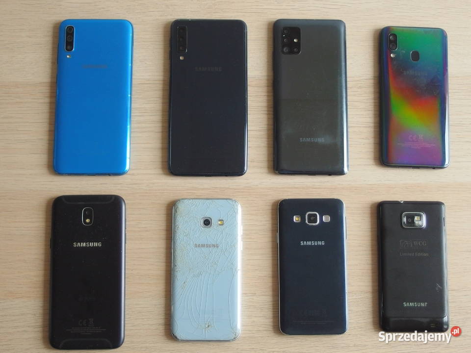 9 uszkodzone smartfony SAMSUNG na części Żory