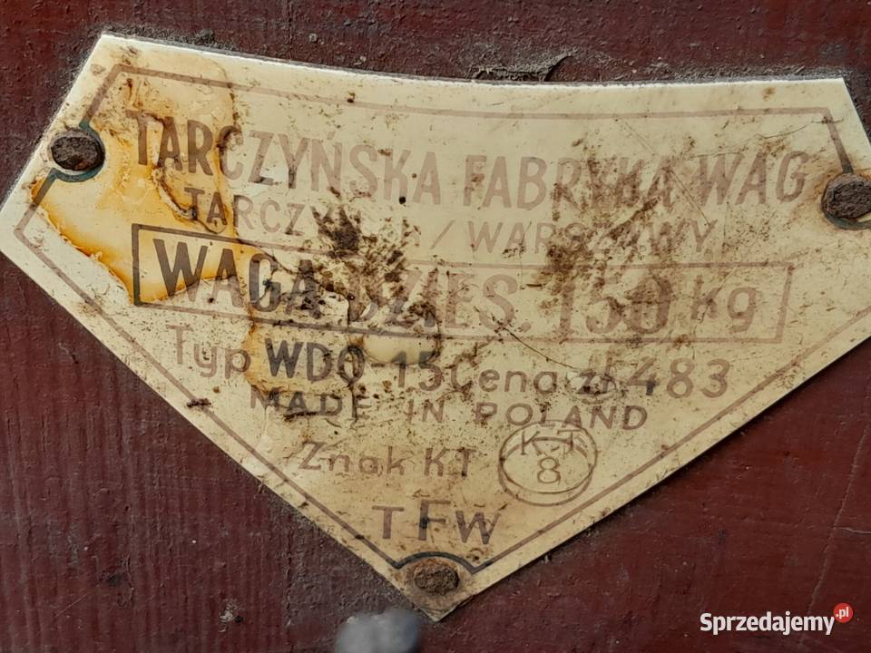 Stara waga dziesiętna towarowa sprawna zestaw śląskie Dąbrowa Górnicza