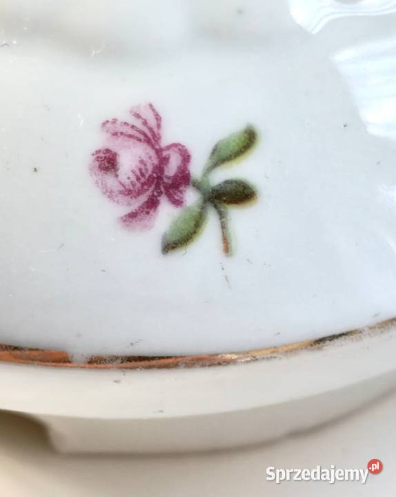 Porcelanowa przykrywka do cukiernicy czajniczka