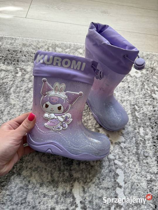 NOWE kalosze dziecięce KUROMI r25 brokatowe Szczecin