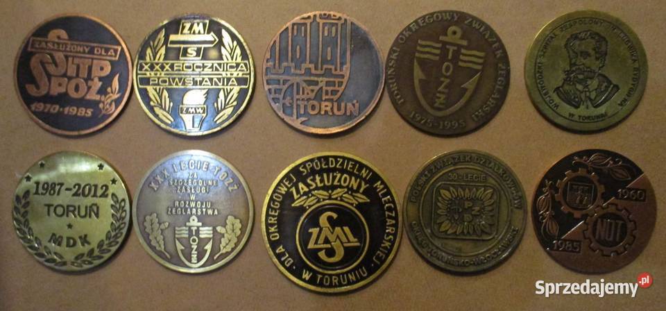 Toruńskie medale okolicznościowe 10 sztuk