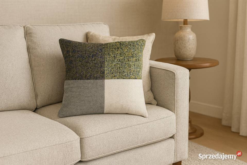 Poduszka Dekoracyjna 40x40 Żarkardowa Wyszywana Kazimierz Biskupi