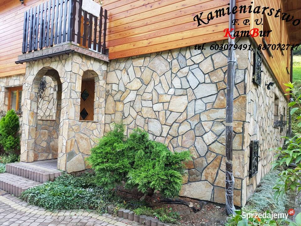 Kamieniarstwo ogrodzenia elewacje bruki i inne Dom i Ogród małopolskie Lubień