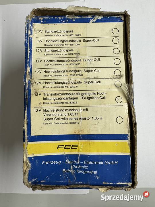Cewka zapłonowa 12V FEE Trabant DDR podkarpackie Mielec
