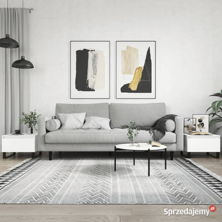 Stoliki kawowe 2 białe 50x46x35 WM830877 Warszawa