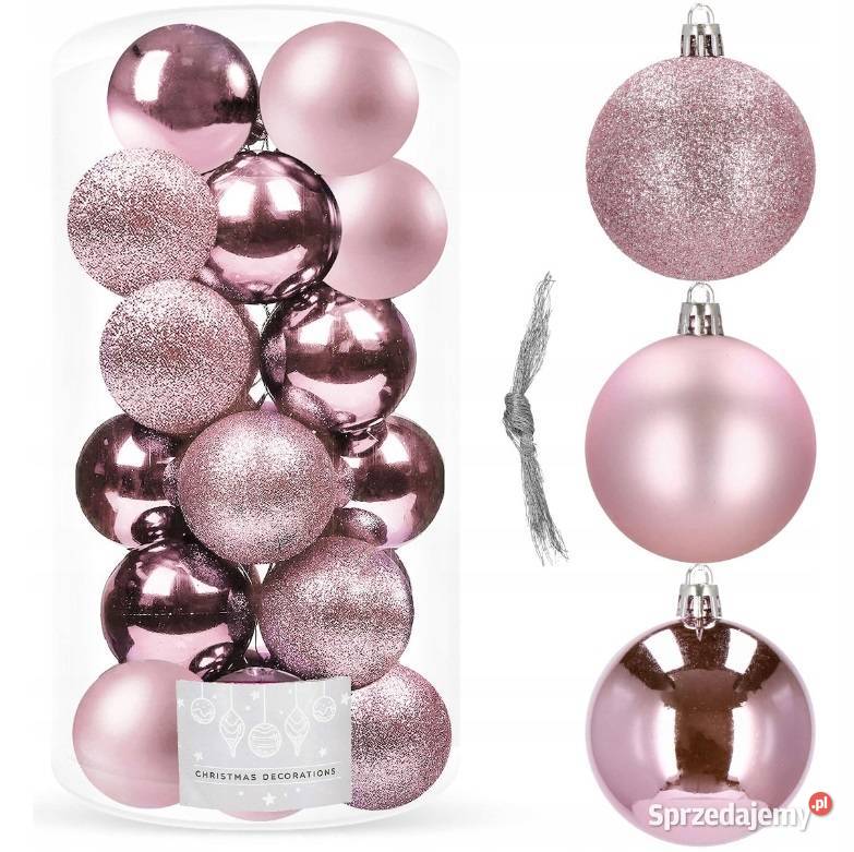 NIETŁUKĄCE BOMBKI NA CHOINKĘ 20 CHOINKOWE RÓŻ Kraków