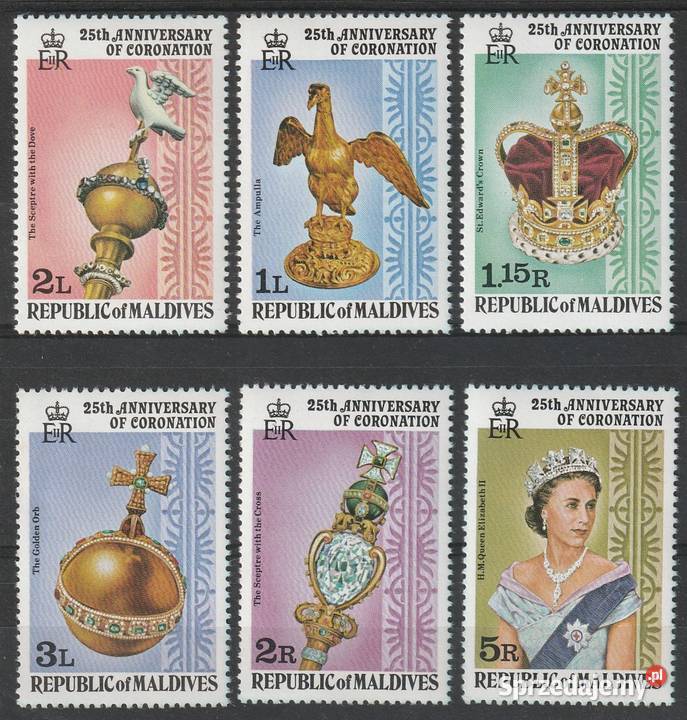 MALEDIWY 25 ROCZNICA KORONACJI 1978 CZYSTE