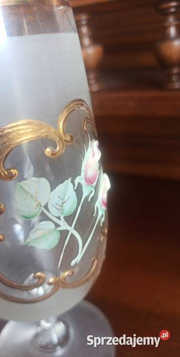 Kieliszek Bohemia Kobaltowe szkło Ręcznie Porcelana i szkło Gdańsk