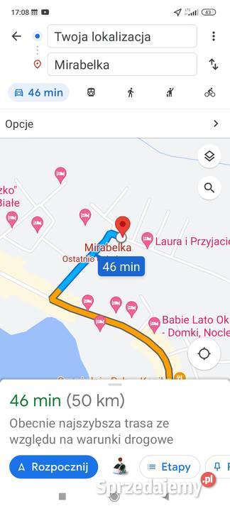 Wynajmę mały domek jeziorem białym Okuninka