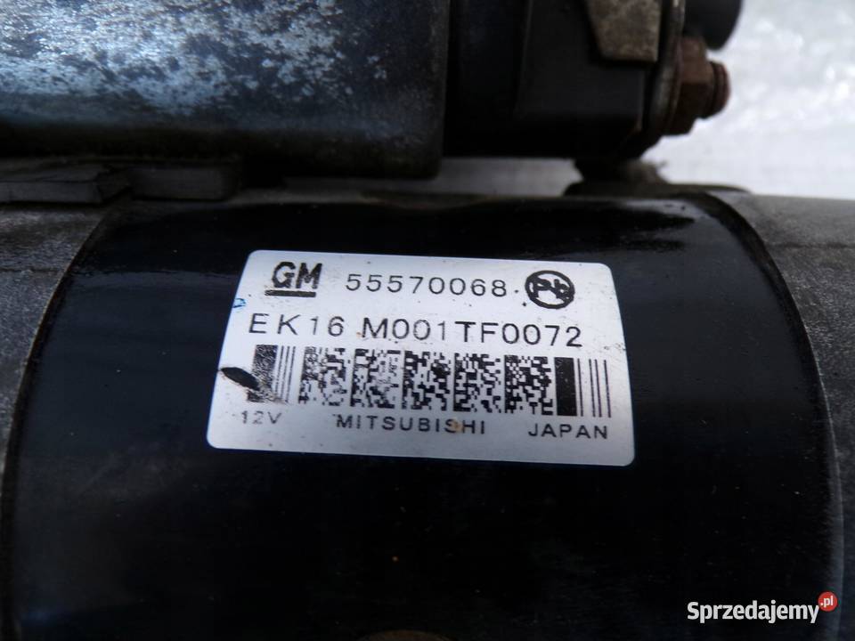 ROZRUSZNIK OPEL MERIVA B ASTRA J 16 CDTI55570068 Układ elektryczny silnika