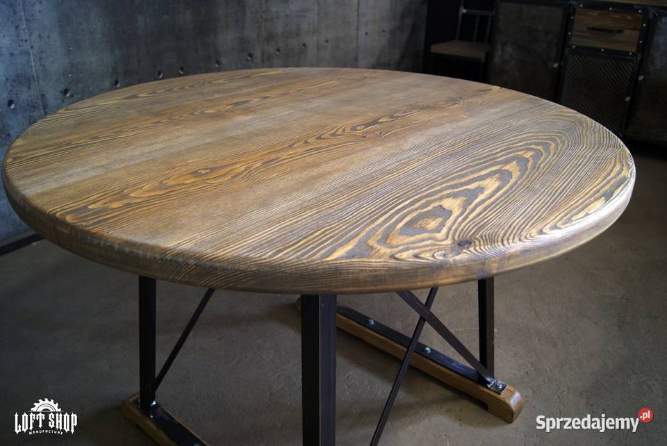Stół industrialny NASSAU okrągły stół loftowy śr Stoły Jelcz-Laskowice sprzedam