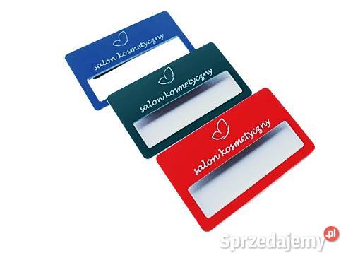 Identyfikator z okienkiem na magnes 10 Chynów sprzedam