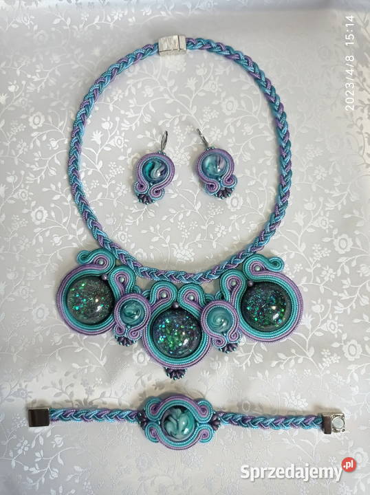 KOMPLET SUTASZ Z ŻYWICĄ fioletowomorski Warszawa