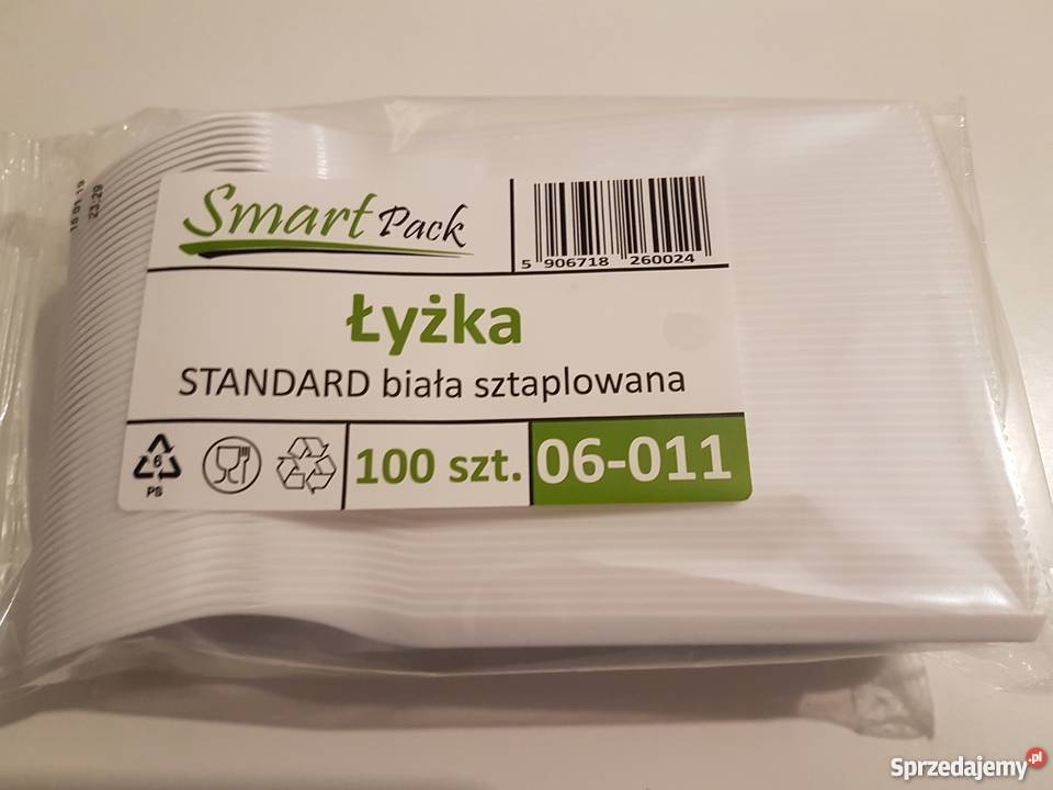 ŁYŻKA SMART PACK BIAŁA SZTAPLOWANA 100 SZTUK lubelskie Lublin