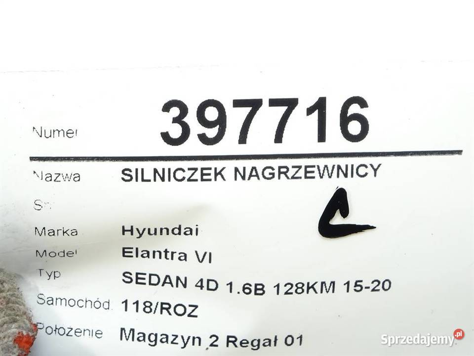 SILNICZEK NAGRZEWNICY HYUNDAI EA1F0EDFAC02