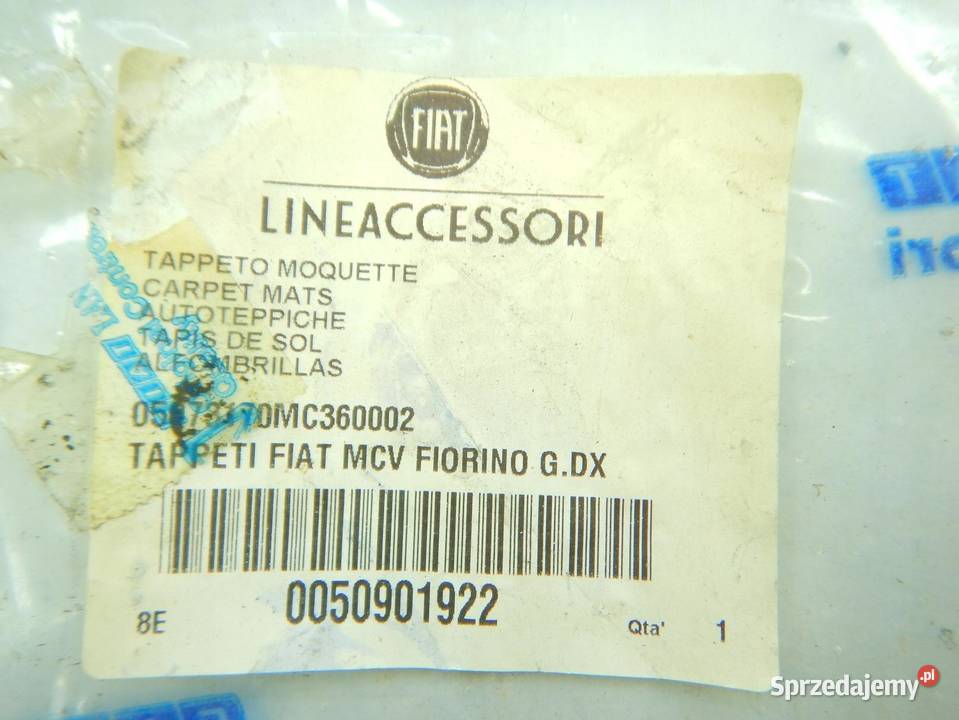DYWANIK WELUROWY FIAT FIORINO ANGLIK 2007 lubelskie sprzedam