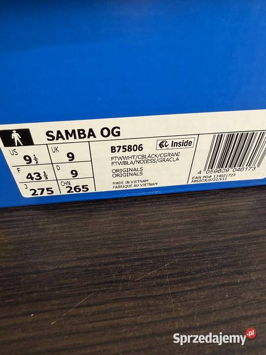 ButySneakersy Adidas Samba OG B75806 biały pomorskie Gdańsk sprzedam