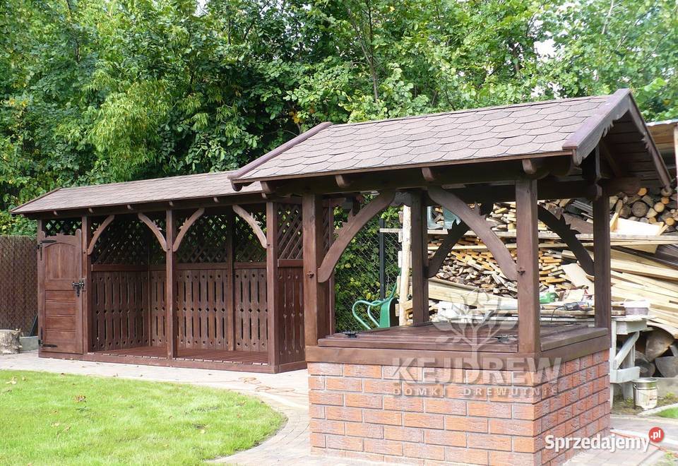 Nowoczesna stodoła domek z drewutnią nowoczesny Piła Pierwsza