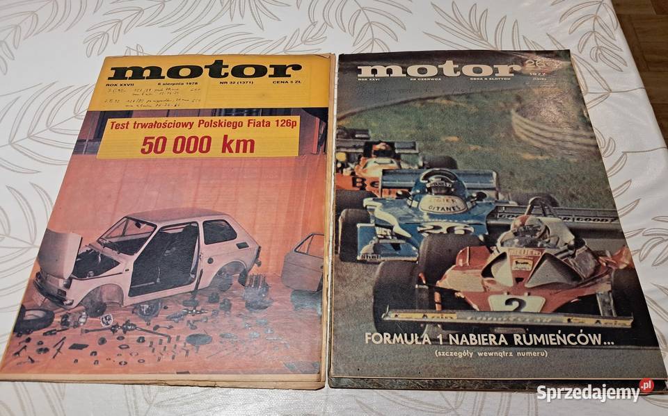 Czasopisma z PRL MOTOR 1977 1978 pakiet 3 małopolskie Kraków
