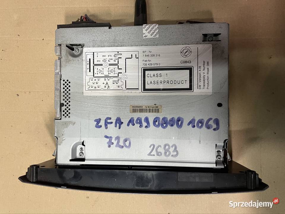 7354295790 radio fabryczne fiat grande Punto 3 Szczecin