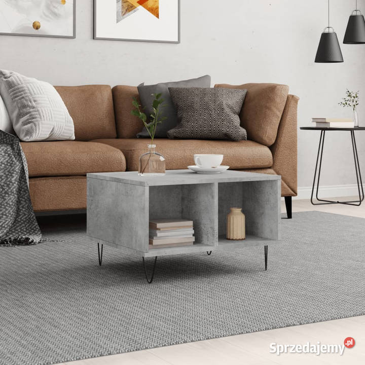Stolik kawowy szarość betonu 60x50x365 WM830544 Warszawa sprzedam