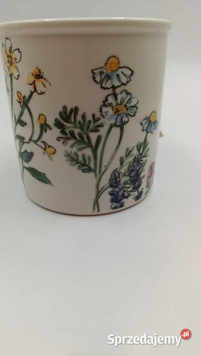 Kubek ceramiczny z motywem polnych kwiatów Zamość