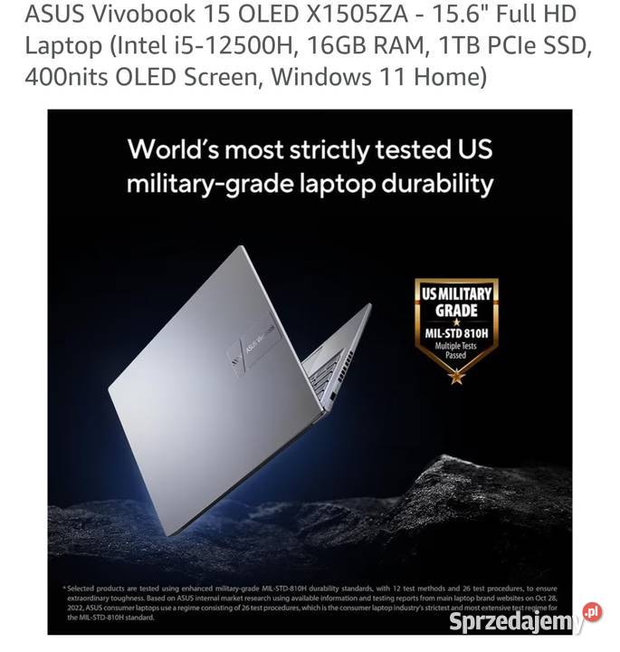 Laptop Asus X1505 OLED Włączony 27x Przepracował Warszawa
