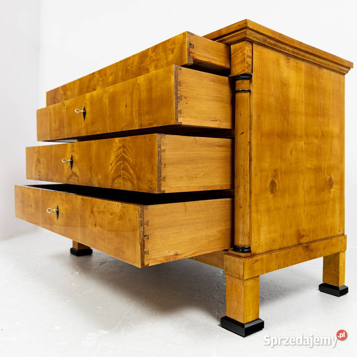 Duża komoda biedermeier brzozowa antyk stara Swarzędz