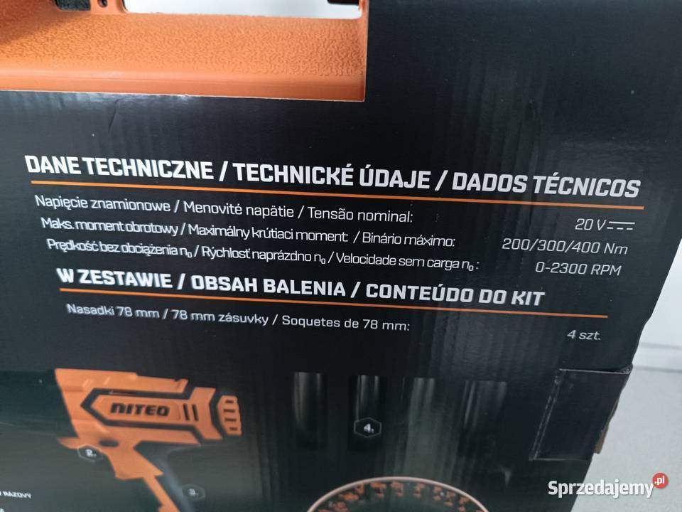 Klucz udarowy akumulatorowy Niteo 200 300 400 Nm Kędzierzyn-Koźle sprzedam