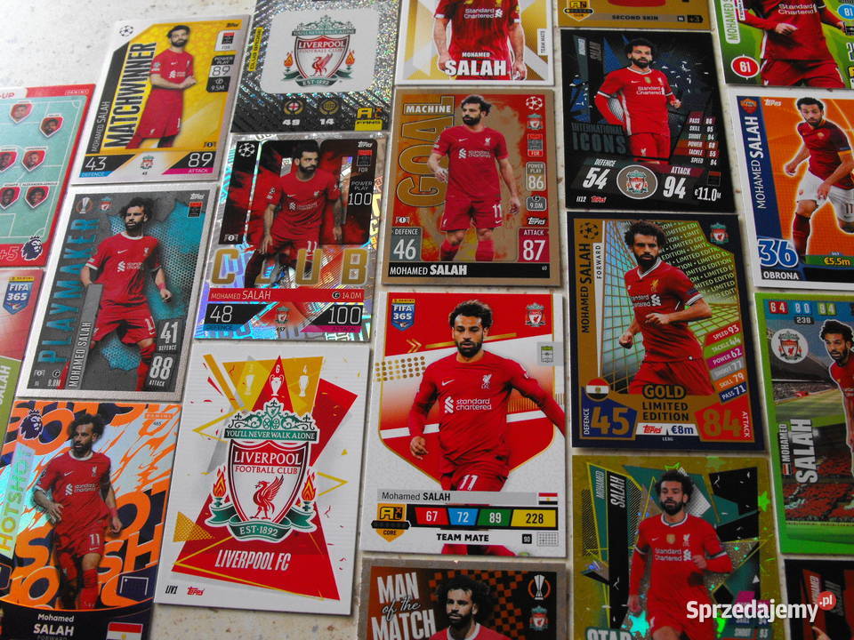 Karty piłkarskie MOHAMED SALAH LIVERPOOL zestaw śląskie
