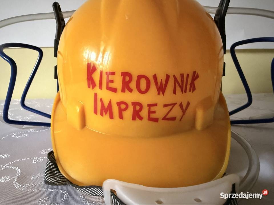 Kask Imprezowy Kierownik Imprezy Żółty Hełm do śląskie Czerwionka-Leszczyny
