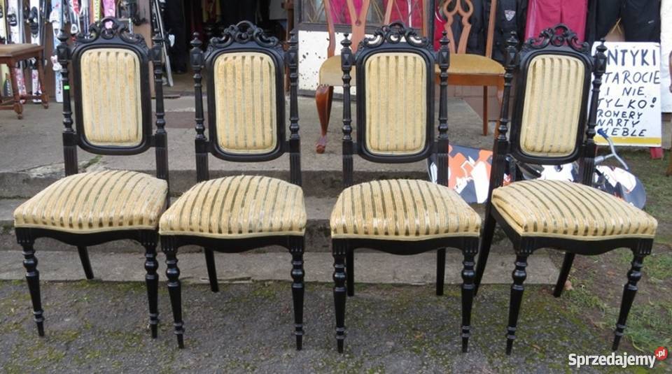 Krzesła tapicerowane stylizowane 4 szt