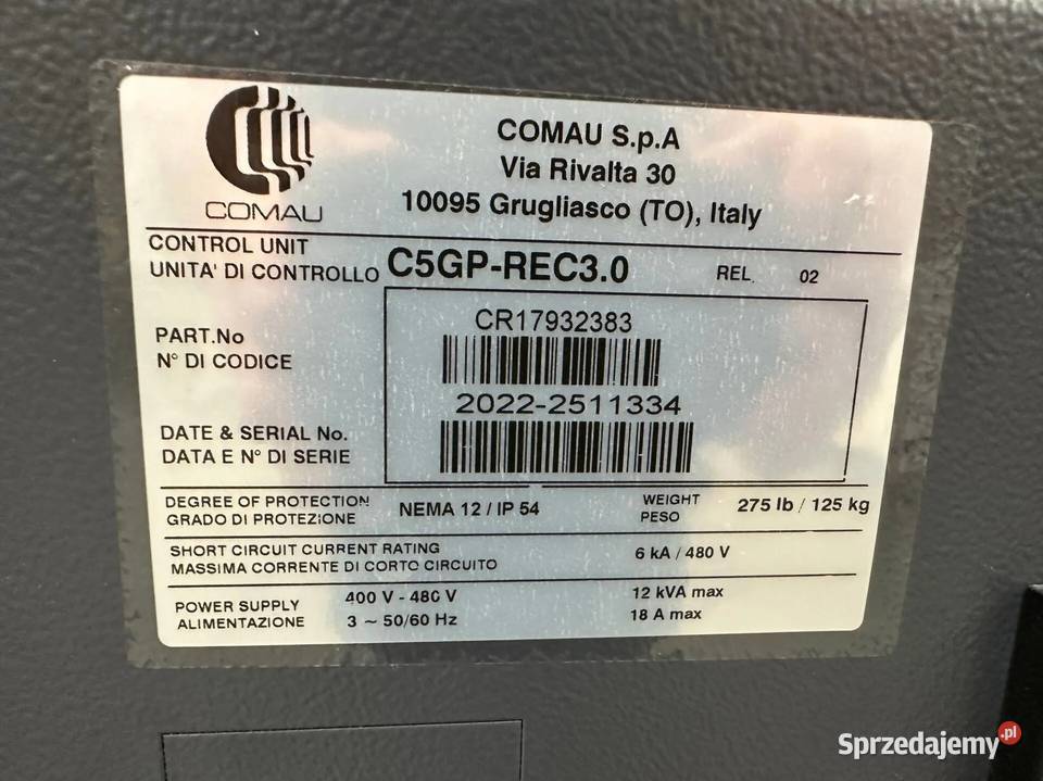 Robot Comau NJ 11030